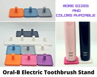 Oral-B Electric Toothbrush Stand or Holder with Drip Tray base, essential bathroom organiser, available in many colors and sizes