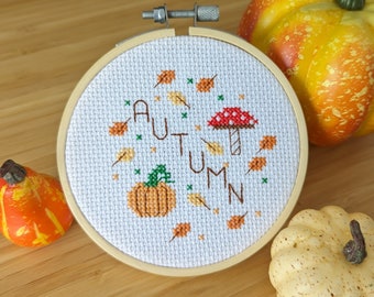 Autumn cross stitch kit - Beginners kit