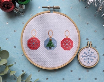 Christmas cross stitch kit bundle - Beginners kit