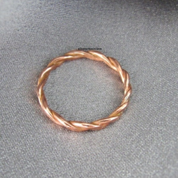 Solid Copper Wedding Band Ring,Copper Ring,Handmade Ring,Pure Copper Band,   Statement Ring,Bohemian Ring,Copper Band Gift,Women Ring