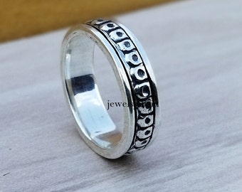 Spinner Ring, Fidget Ring, Flower Spinner Ring, Solid 925 Sterling Silver Ring, Anxiety Ring, Spin Ring, Handmade Ring,Fidget Ring,