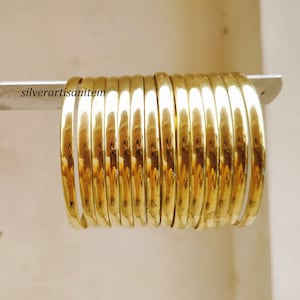 Handgjort armbandsset i mässing, boho stapelarmband