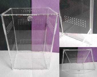 Guillotine Door, Spider Enclosure  Terrarium, Ready to Use, Tarantula Enclosure, Arachnid Habitat, Spider Keeper, Gift