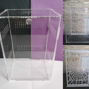 Guillotine Door, Spider Enclosure  Terrarium, Ready to Use, Tarantula Enclosure, Arachnid Habitat, Spider Keeper, Gift
