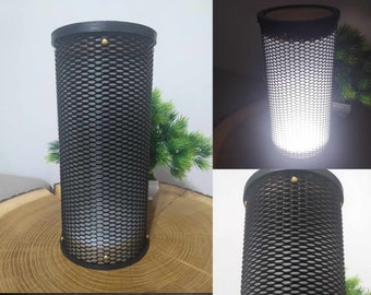 Table lamp, modern table lamp made of wood, aluminum, LED lighting, table lamp in a modern style, handmade.