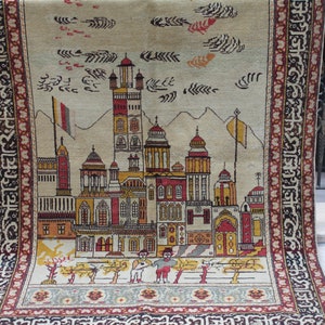 Rare 100-Year-Old Armenian Handmade Rug - Authentic Kayseri Craftsmanship, Unique Patterns & Cultural Heritage - Collectible Antique&quot;