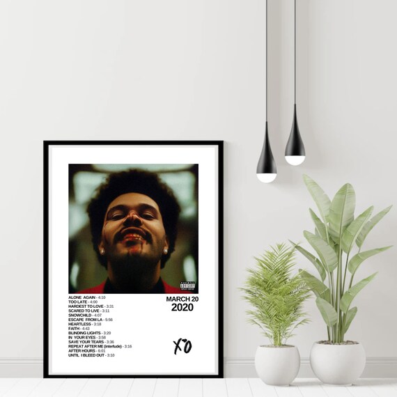 The Weeknd Poster, After Hours Album Poster, Music Poster, Gift