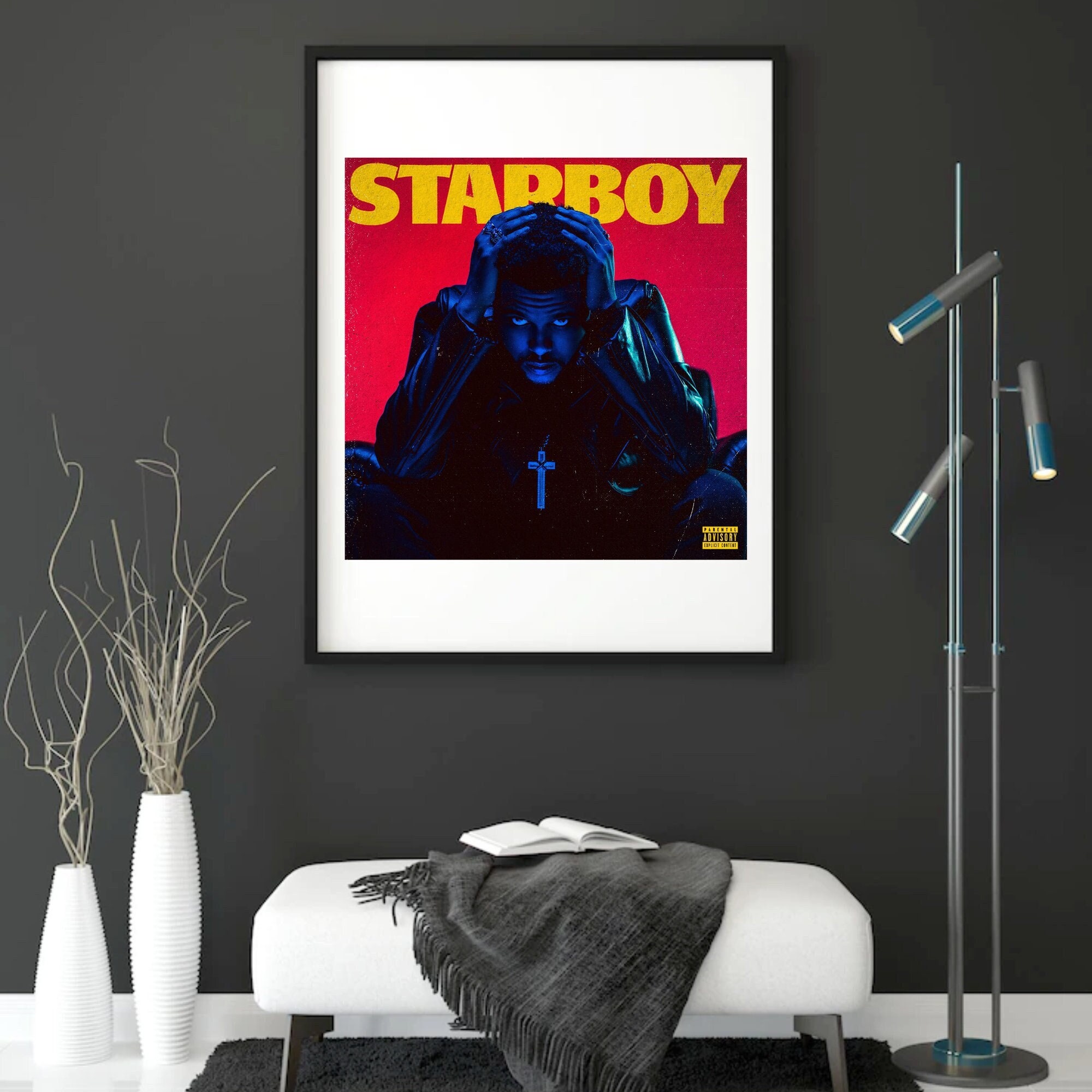 The Weeknd Album Poster Aesthetic Pop Music Rapper Hip Hop Starboy