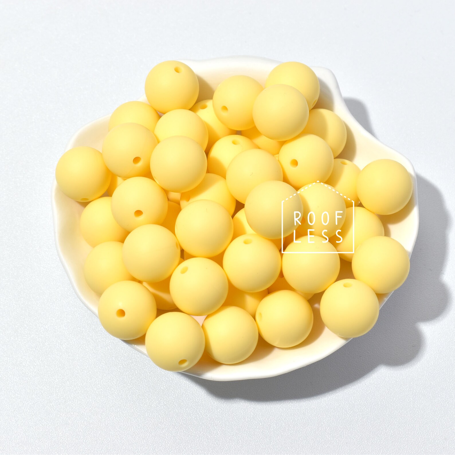 Uxcell 100Pcs Blue Silicone Beads 12mm Round And Lentil For Pen Bracelet Necklace Keychain Diy