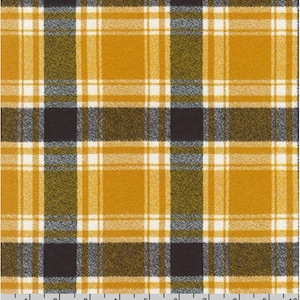 Saffron- Mammoth Flannel  by the Yard -  100% Cotton, &#39;Saffron&#39; by Robert Kaufman