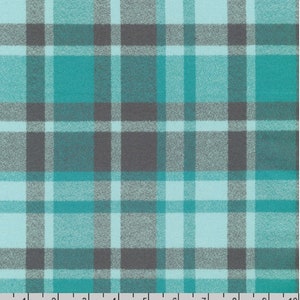 Teal - Mammoth Flannel  by the Yard -  100% Cotton, &#39;Teal&#39; by Robert Kaufman