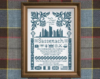 Mini échantillonneur Sassenach | Modèle de point de croix PDF
