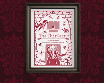 The Thirteen Mini Sampler (Throne of Glass) | Cross Stitch Pattern PDF