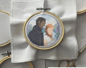 Daphne and Simon - Bridgerton | Cross Stitch Pattern, Ornament (PDF Download)