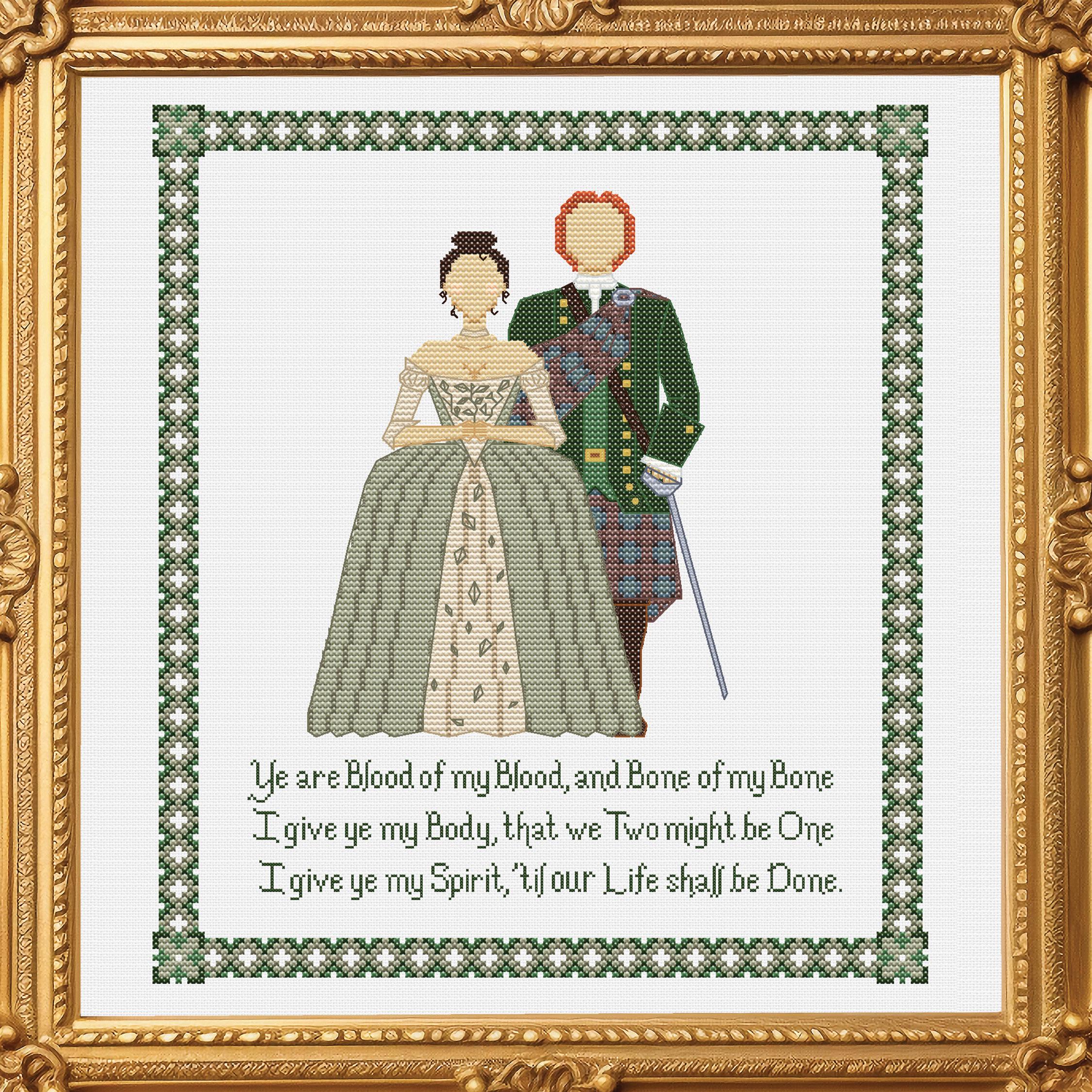 Outlander Pattern Vector Outlander Wedding Sampler | Cross Stitch Pattern PDF - Etsy