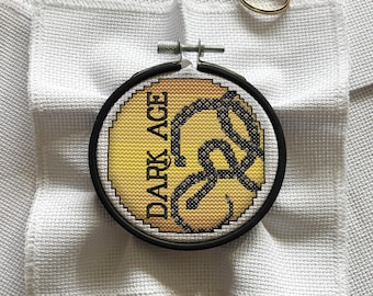 Dark Age Cross Stitch Pattern (Red Rising Series) | 3-inch Ornament (PDF Download)