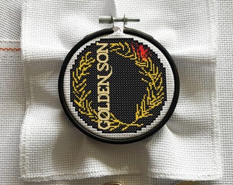 Golden Son Cross Stitch Pattern (Red Rising Series) | 3-inch Ornament (PDF Download)