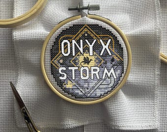 Onyx Storm (Empyrean Series) | Cross Stitch Pattern, Ornament (PDF Download)