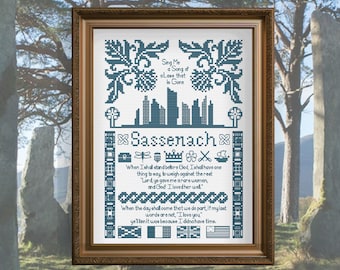 Mini échantillonneur Sassenach | Modèle de point de croix PDF