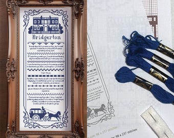 Bridgerton Sampler (KIT): Cross Stitch Kit + Pattern
