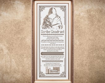 Scribe Quadrant Sampler Cross Stitch Sampler Pattern | PDF Download
