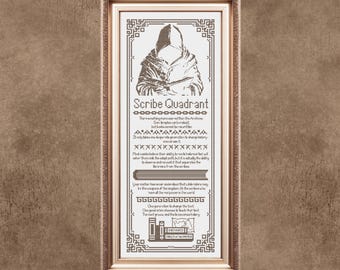 Scribe Quadrant Sampler Cross Stitch Sampler Pattern | PDF Download