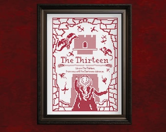 The Thirteen Mini Sampler (Throne of Glass) | Cross Stitch Pattern PDF