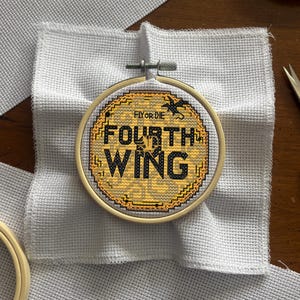 Fourth Wing (Empyrean Series) | Cross Stitch Pattern, Ornament (PDF Download)