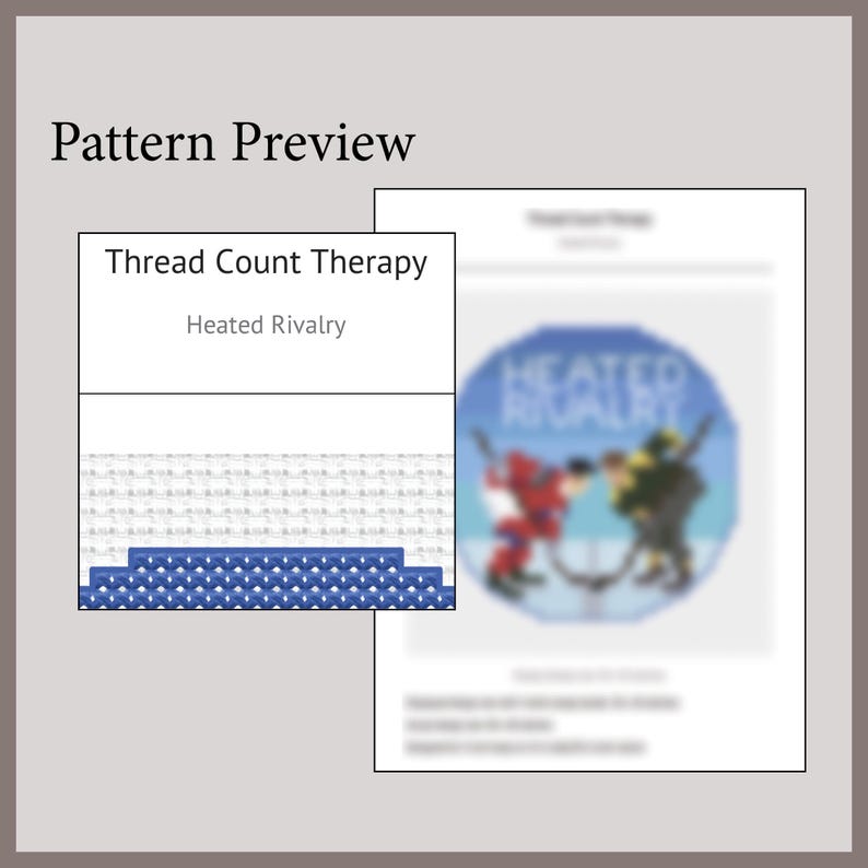 Heated Rivalry | Cross Stitch Pattern, Ornament (PDF Download) - Etsy