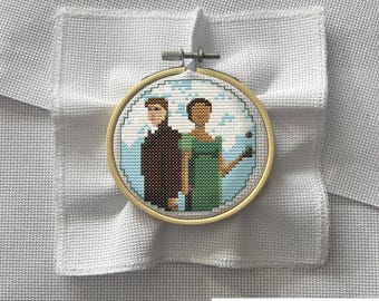 Anthony and Kate - Bridgerton | Cross Stitch Pattern, Ornament (PDF Download)