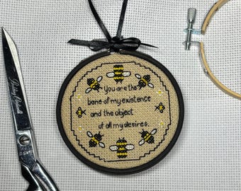 Bridgerton Bees Cross Stitch Pattern | Bridgerton, Ornament (PDF Download)