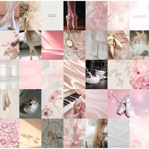 On Point Pink 50stk Collage Kit - Pastell BallettCore Prints