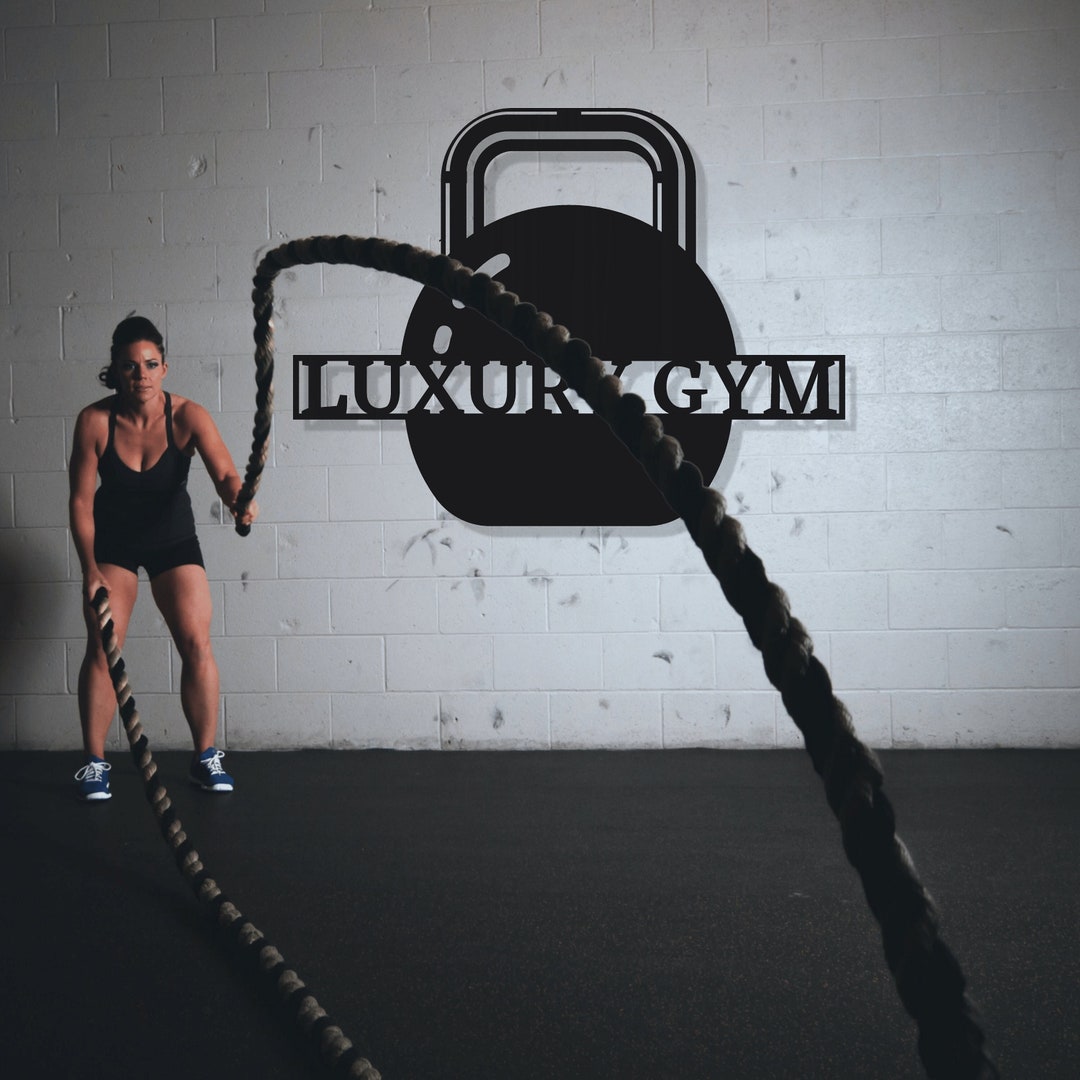 Personalized Kettle Bell Home Gym Sign Garage Gym Wall Decor Etsy