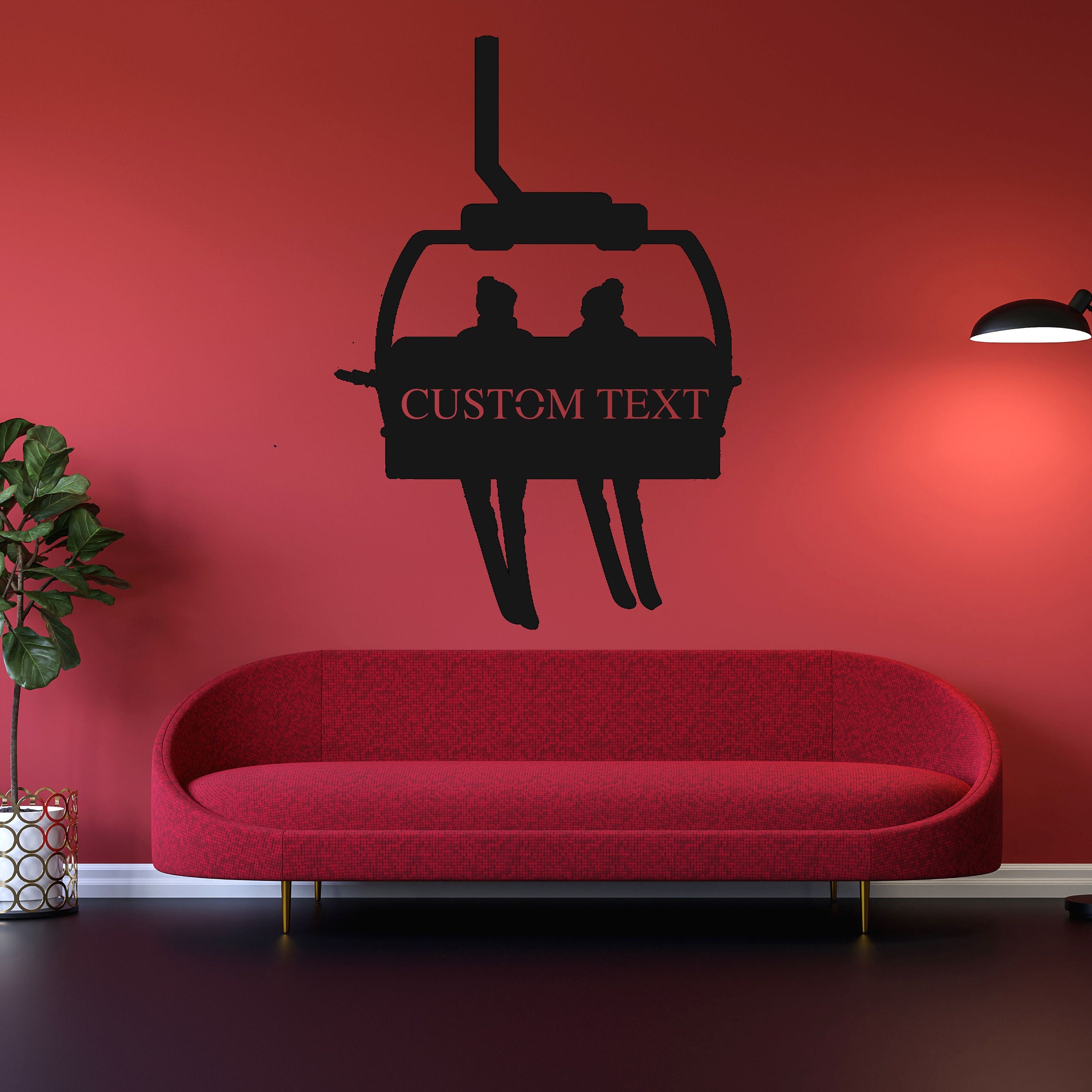 Custom Ski Lift Ski Sign Personalized Name Chairlift Metal Etsy