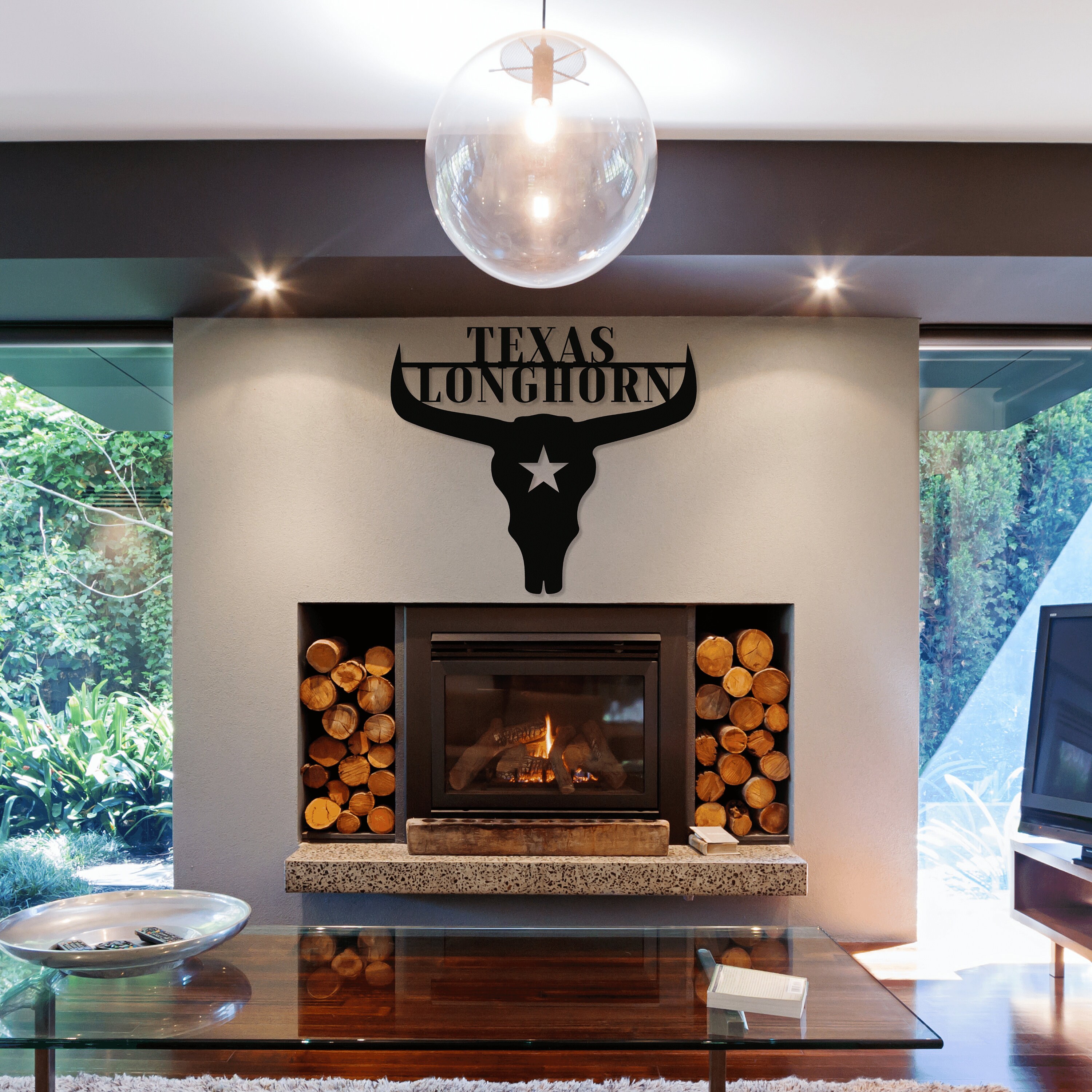Texas Longhorn Skull, Custom Metal Wall Art, Personalized Wall Art