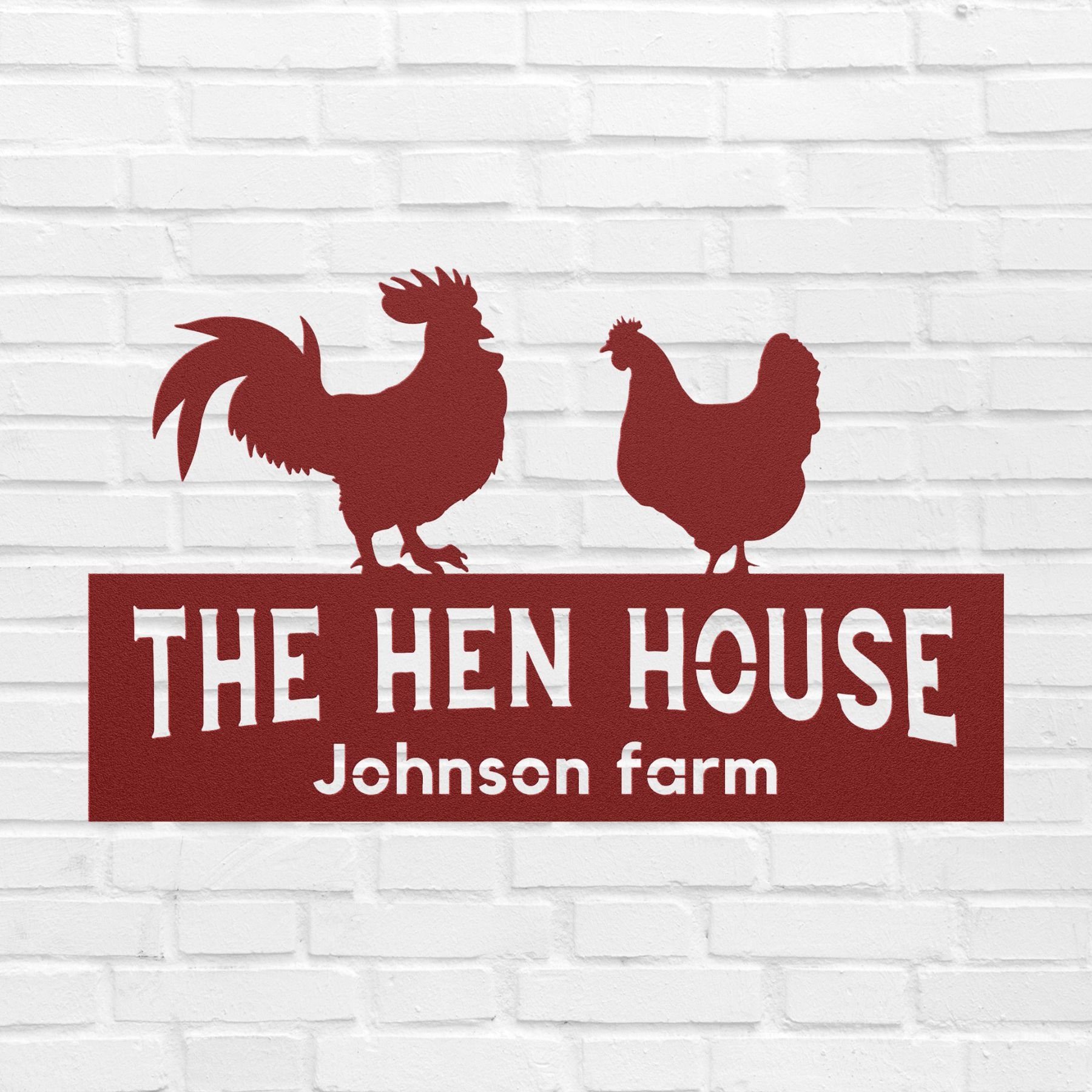 Hen Sign Chicken Coop Sign Custom Metal Hen House Sign Personalized - Etsy