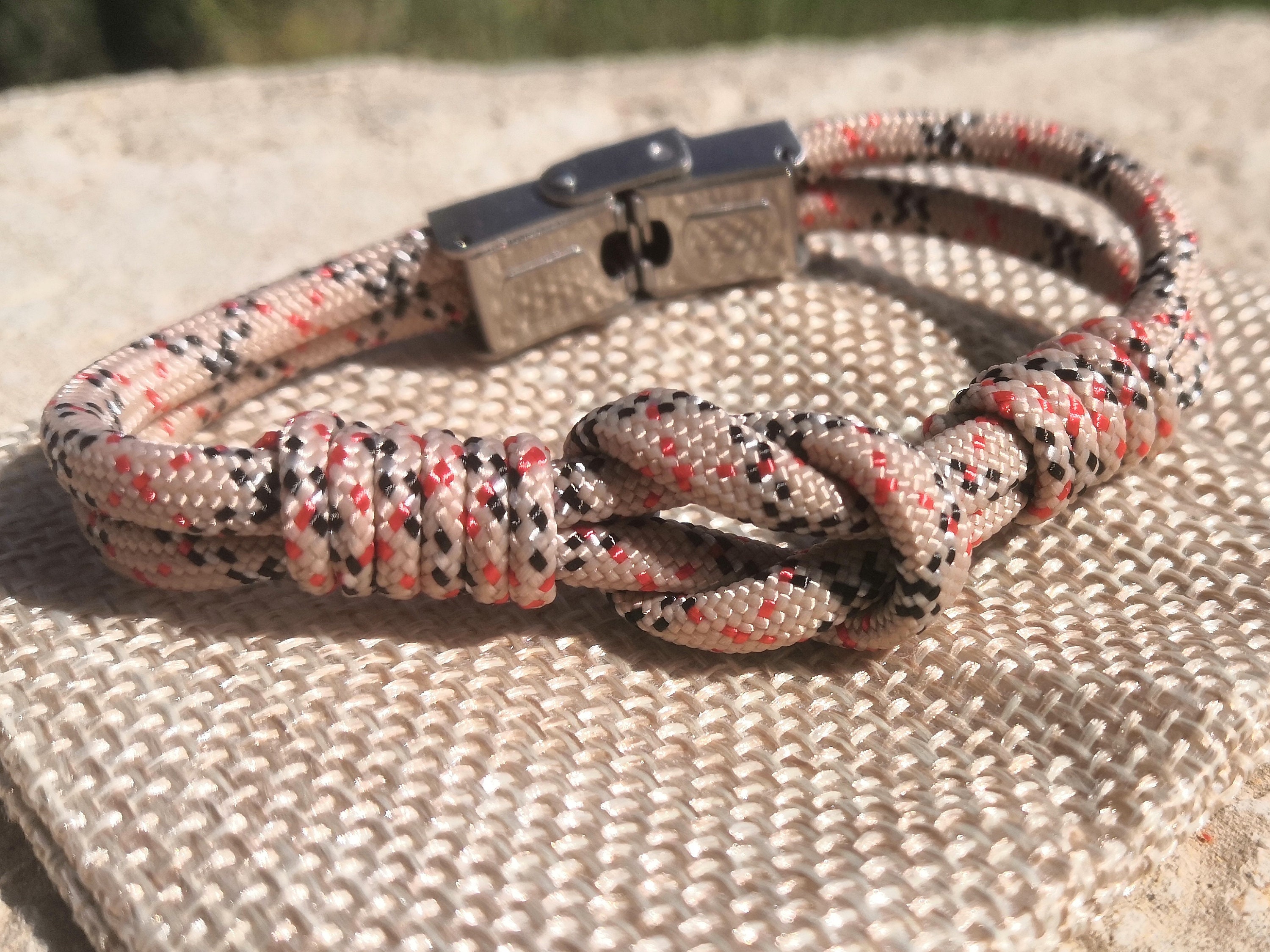 10m Fil Nylon Tressé 1,5mm Gris bracelet, bijoux, collier, Attache