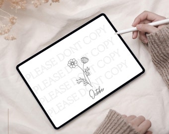 Birth Month Flower October, Birth Flower Tattoo design, Birth Flower, Cosmos Tattoo Design, Birth Flower Tattoo Bouquet, Flower