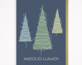 Nadolig Llawen - Welsh Christmas Tree Card
