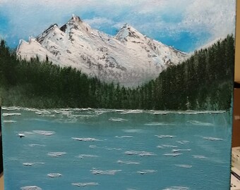 My Third Ever Bob Ross Style Wet On Wet Oil Painting