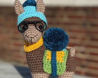 Hipster Llama, lama szydełkowa, szydełkowy hipster