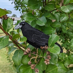 Felt Raven, Raven Ornament, Raven Stuffed Animal