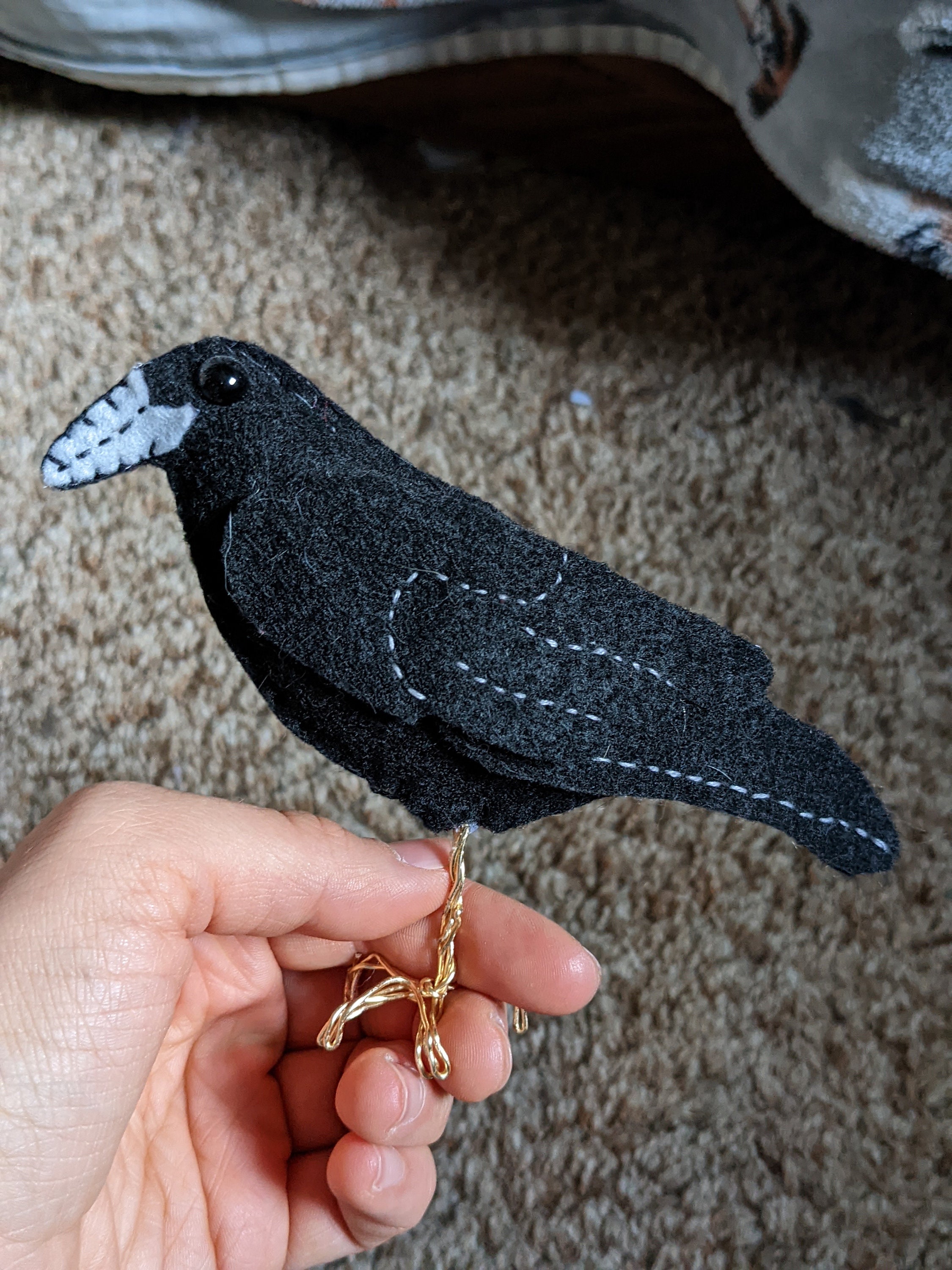 Felt Raven, Raven Ornament, Raven Stuffed Animal - Etsy