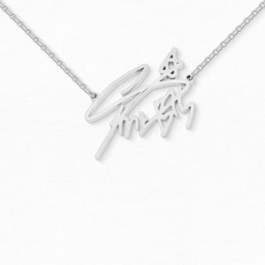 BTS Suga Signature Necklace, BTS Min Yoongi Necklace, bts Merch, bts Jewelry, KPop Necklace, Army collectible, Army Gift