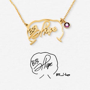 BTS J-Hope Signature Necklace, BTS Jung Hoseok Necklace, bts Merch, bts Jewelry, KPop Necklace, Army collectible, Army Gift