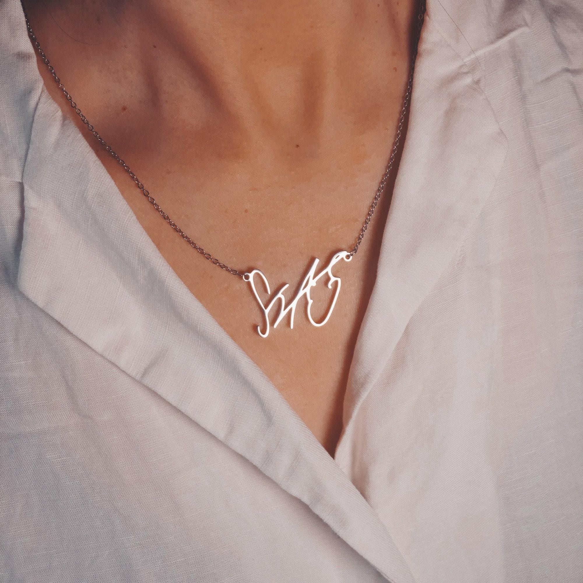 SEIRAA Army Heart Signature Necklace – Korean Group Fan Jewelry Gift, Stainless Steel, 46+5cm Chain