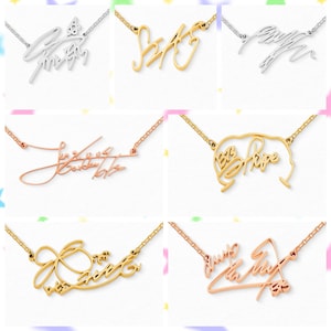 BTS Signature Necklace, BTS Jungkook, V, Jimin, Suga, RM, J-Hope, Jin Necklace, bts Merch, bts Jewelry, KPop Necklace, Army Gift