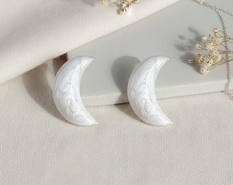 Crescent Moon Ohrstecker | Französischer Romantischer Minimalistischer Schmuck