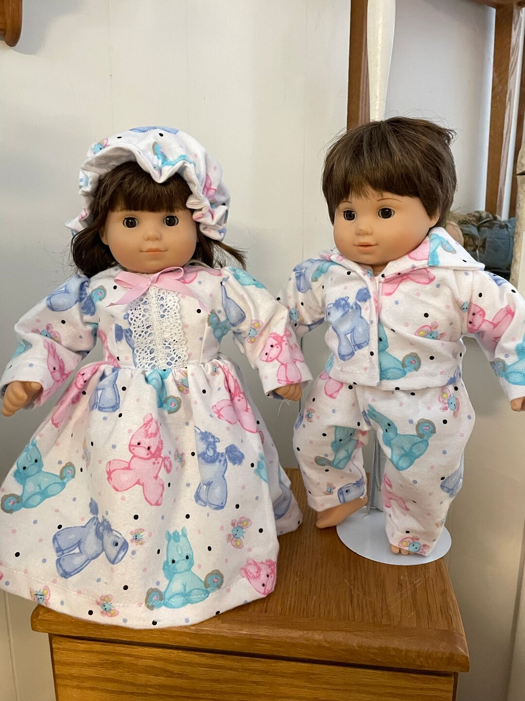 Bitty Baby Twin Pajamas Boy/girl Pajama Set Balloon Animals Etsy