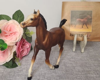 Rare Vintage 1960 Breyer Horses #134 Running Foal with box and brochure